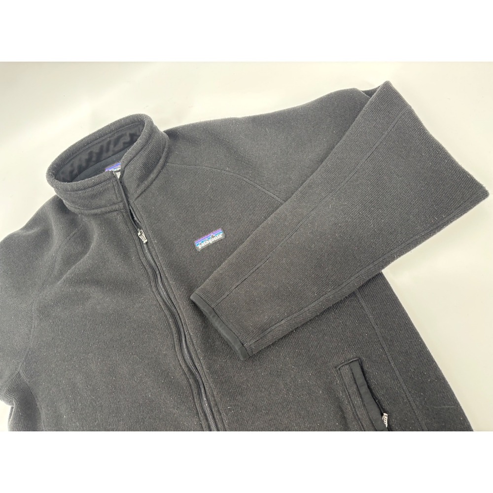 Patagonia Mens Better Sweater Full Zip Fleece Jacket Black Large P-6 Logo